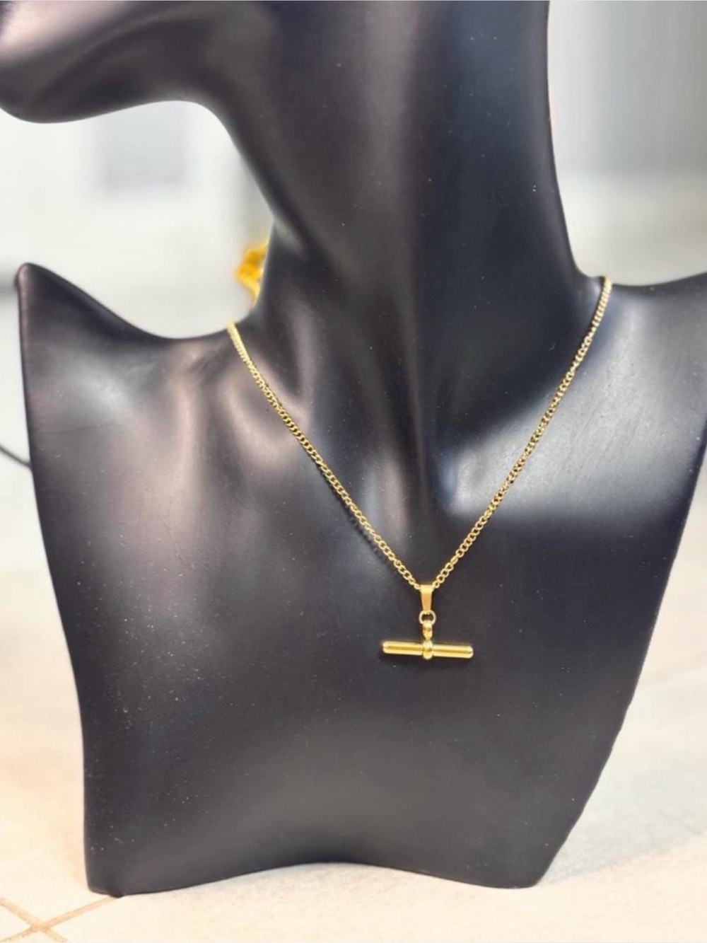 Gold Bar Pendant Necklace - Women Jewelry